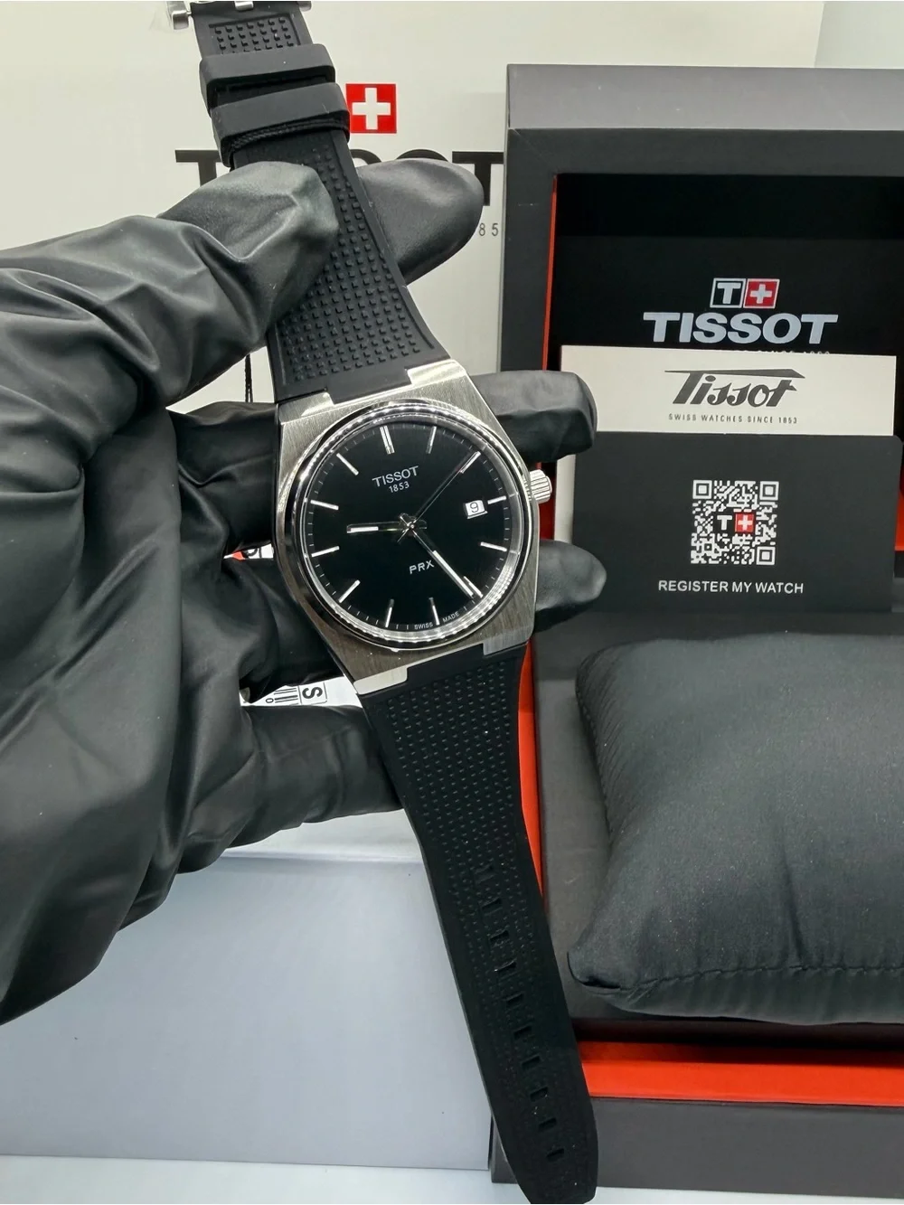 Tissot PRX Black Dial with strap Men’s Quartz 40mm Watch